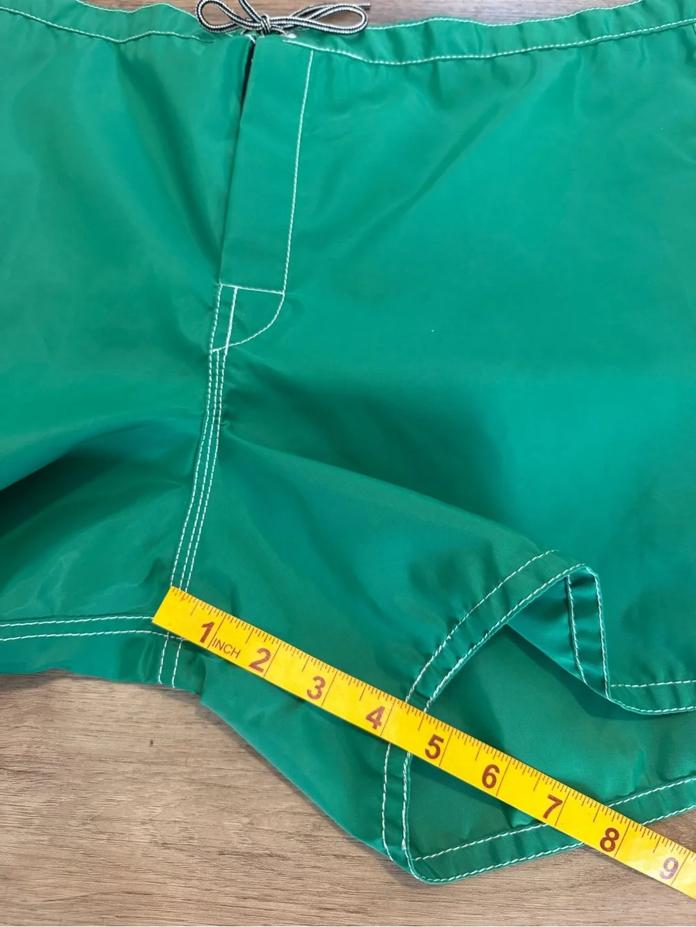 Vintage Birdwell Beach Britches Green Surf Board Shorts Made in USA 40